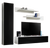 Мебельная стенка FLY G 1 / 23 WS FY G1;корпус - білий мат, фронт - чорний глянець; FLY G фото