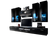 Меблева стінка Lyra / 20 ZZ LY;корпус - чорний, фронт - чорний глянець; Lyra фото